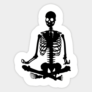 Skeleton Meditation Sticker